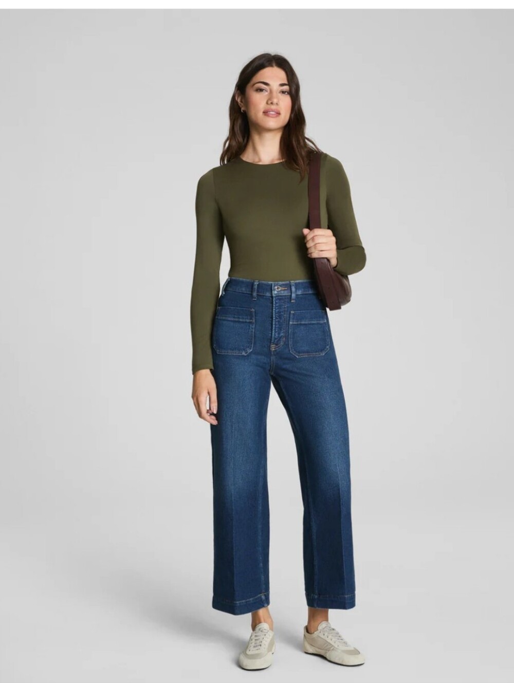 Spanx Patch Pocket Wide Leg Jeans M Medium